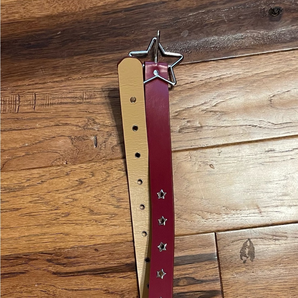 Red Star-Studded Belt
